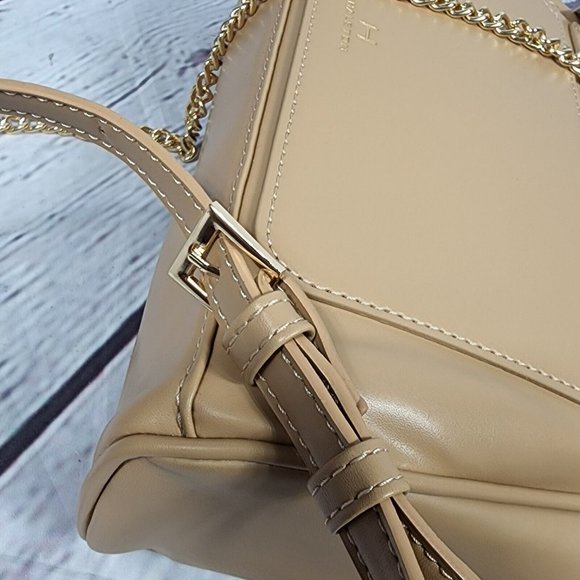 H Halston Women's Tan Crossbody Adjustable Strap Handbag - Picture 12 of 12